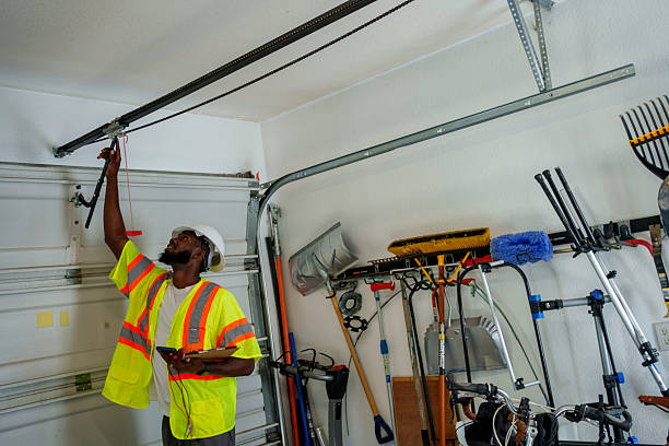 Professional Garage Door Panel Replacement technician working in Mount Pleasant, WI